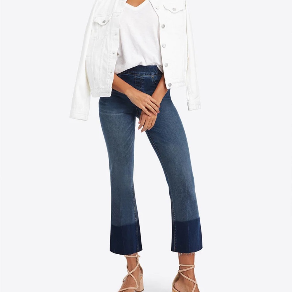 EUC Spanx cropped flare jeans (US L)